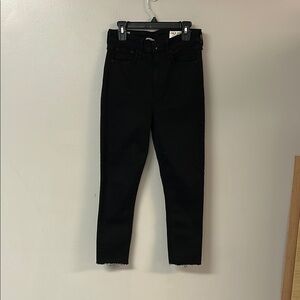 Rag & Bone Black Ankle Cropped Jeans
